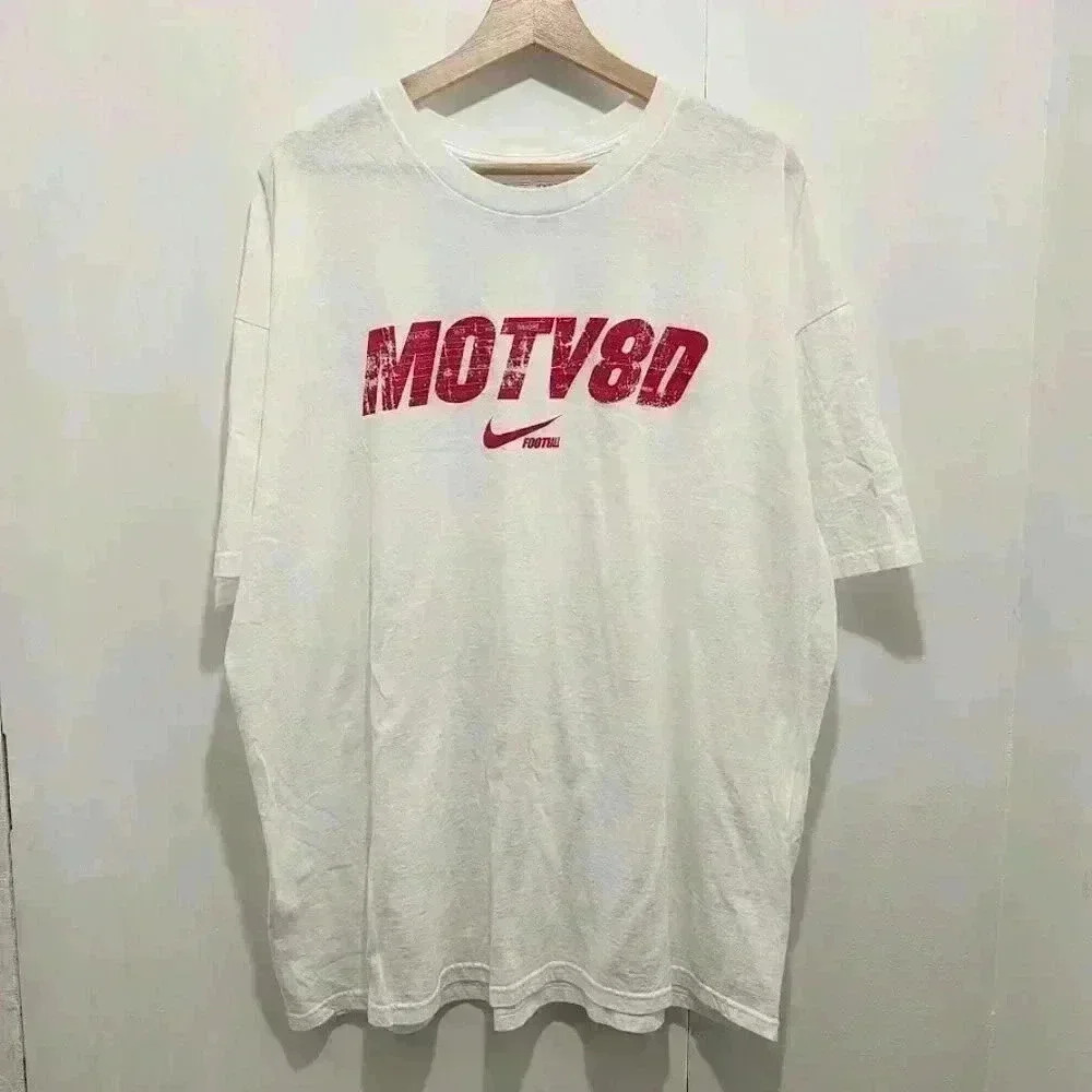 Nike MOTV8D Football Mens T Shirt Size XXL White Red - Picture 1 of 5